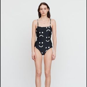 Lazy Oaf - Happy sad lace up back swimsuit